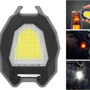Portable Triangular Shaped Emergency& Camping Flashlight With Cigarette Lighter Lumens Rechargeable Waterproof Portable Led Light Camping Keychain 6Lighting Modes With Strong Magnet 3 Color L