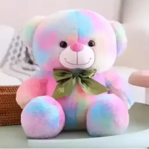 Cute Teddy Bear Rainbow Classic 35 cm Soft Toy – Multicolor Stuffed Animal