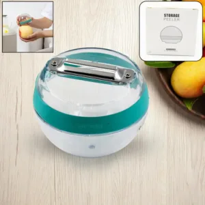 Multifunctional Round Shape Peeler with Container Removable and Washable Storage Type Vegetable Fruit Peeler for Kitchen (1 Pc / Mix Color)