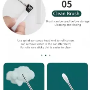Premium Stainless Steel Ear Pick Cleaning Tool Set | 6-Piece Reusable Ear Wax Removal Kit with Storage Case ( default, Standard )